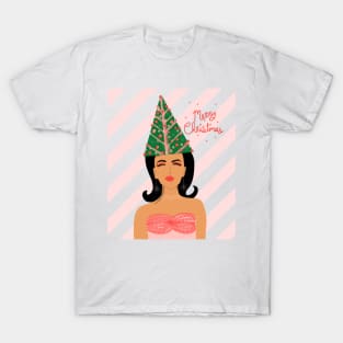 Mod Christmas Tree Hair T-Shirt